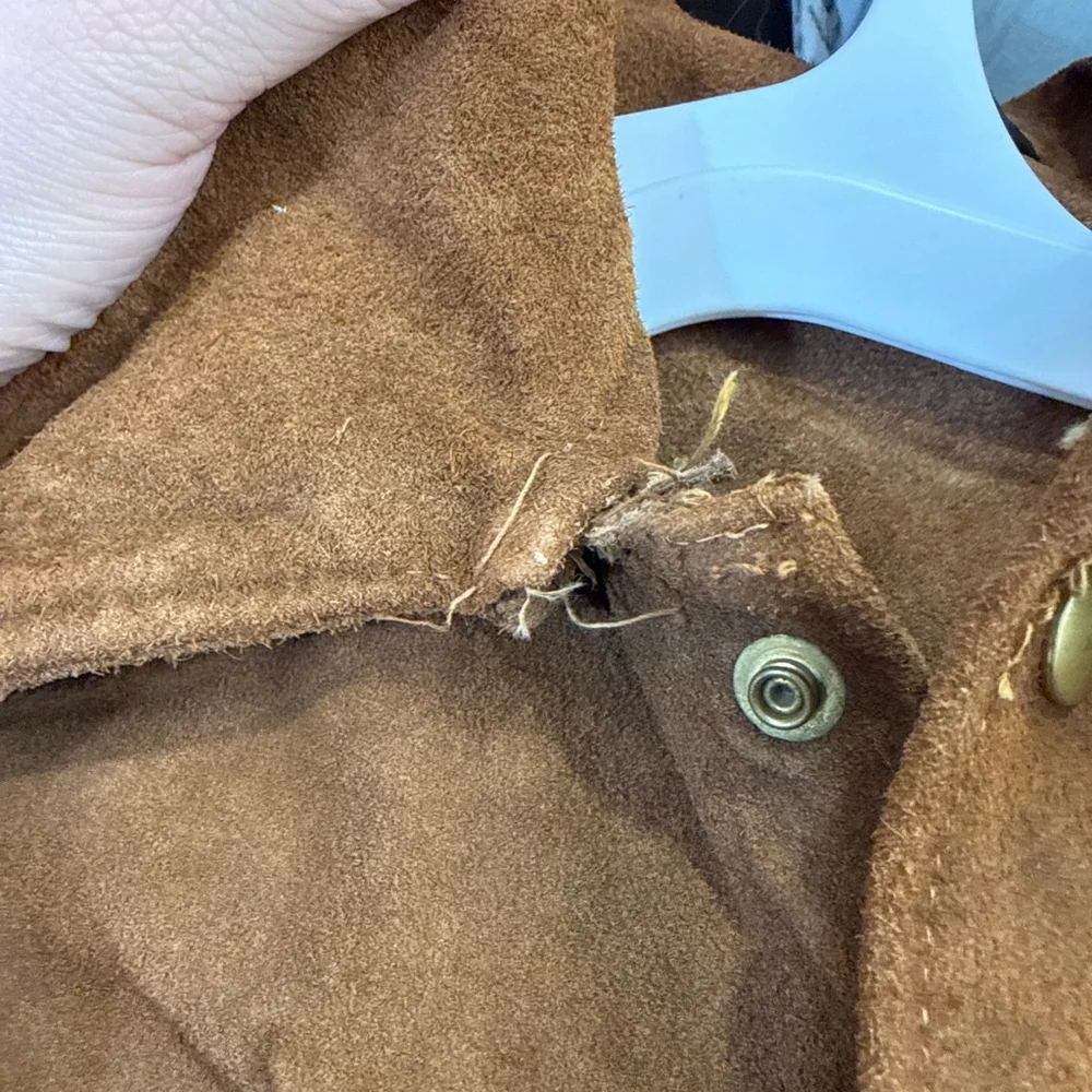 Brill Bros Timberline Milwaukee Brown Suede Fringed Jacket size 44 Large Vintage - Picture 13 of 13
